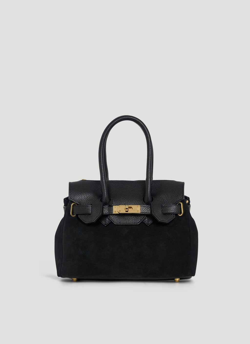 Bolso Elizabeth Micro en ante y piel negro