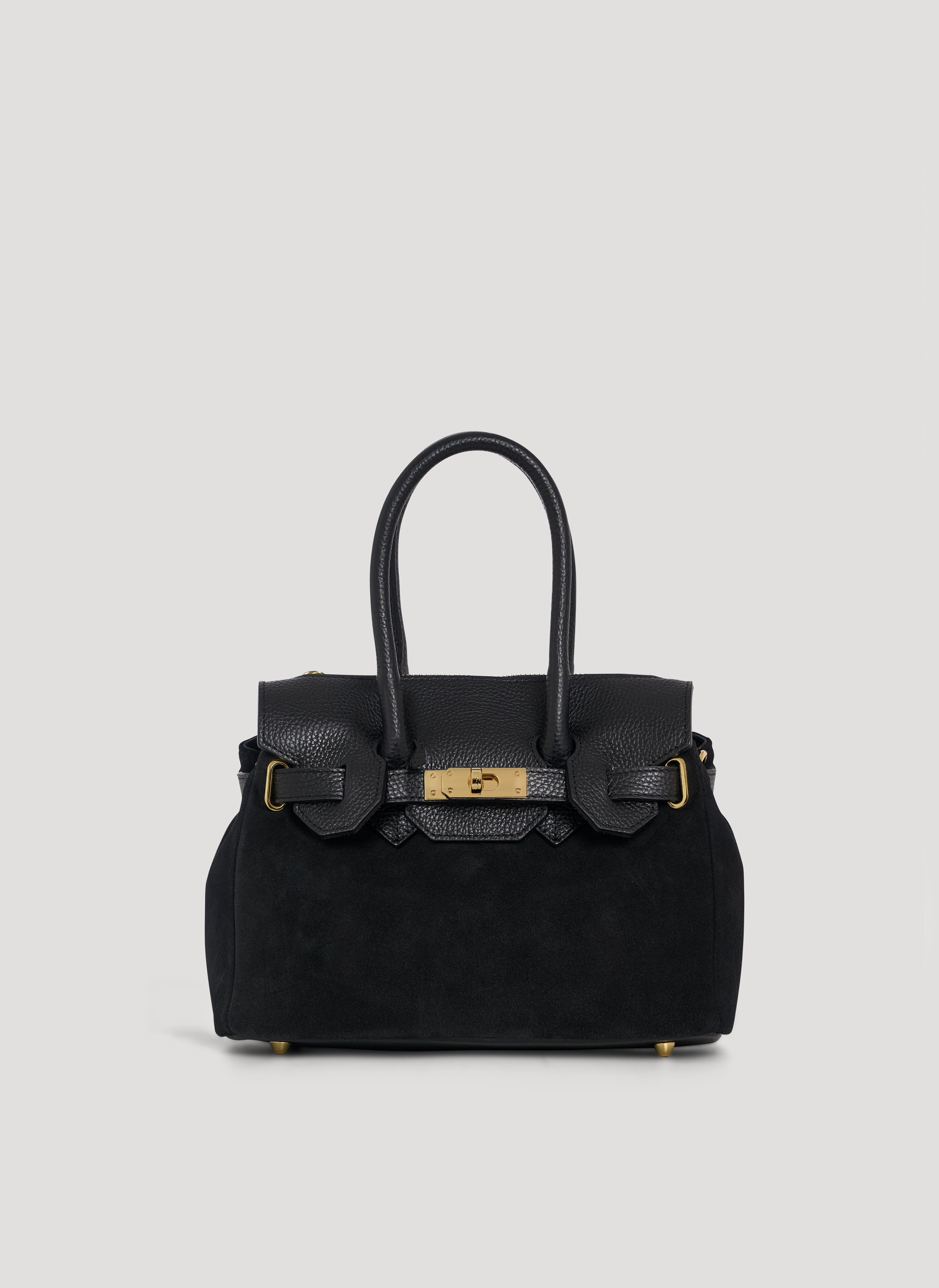Bolso Elizabeth Micro en ante y piel negro