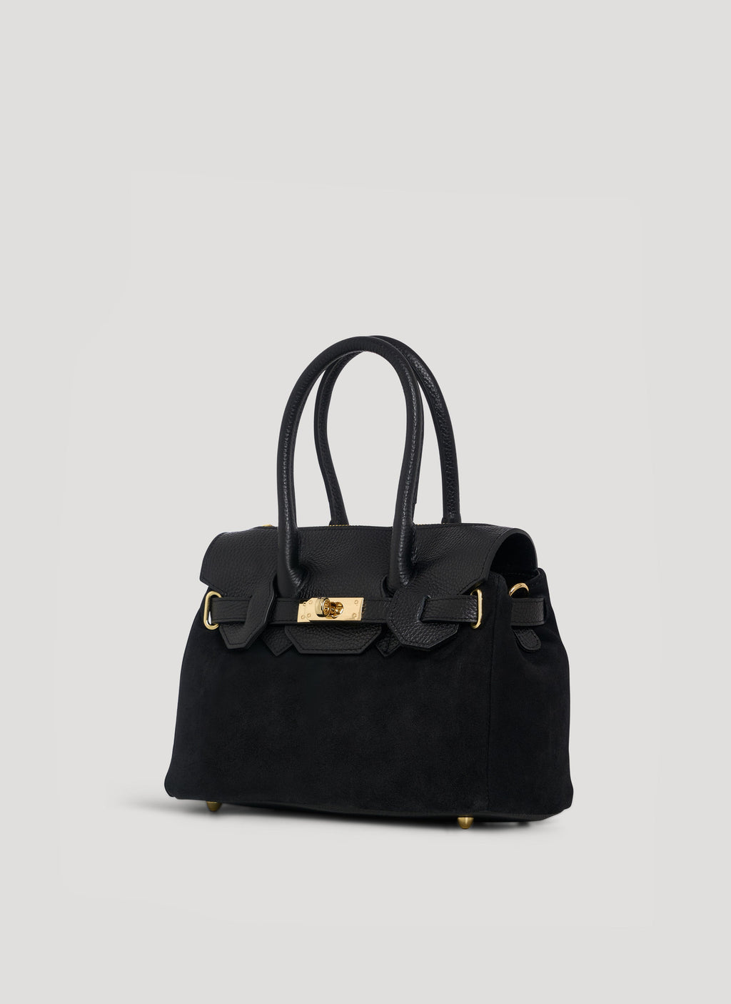 Bolso Elizabeth Micro en ante y piel negro
