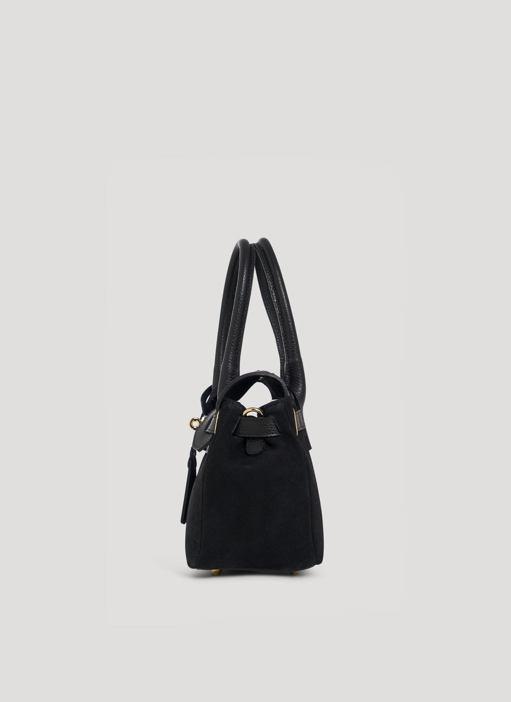 Bolso Elizabeth Micro en ante y piel negro