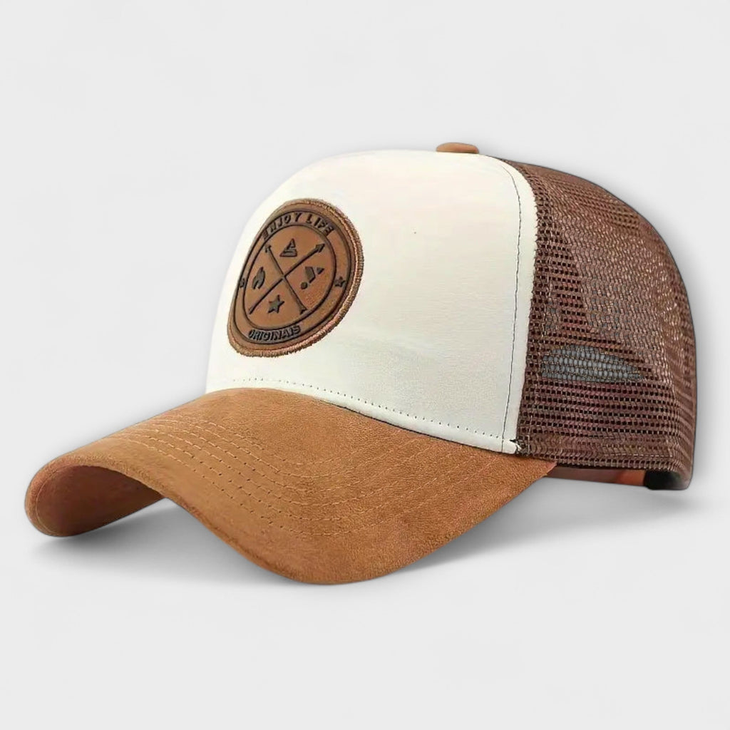 Gorra snapback de cuero