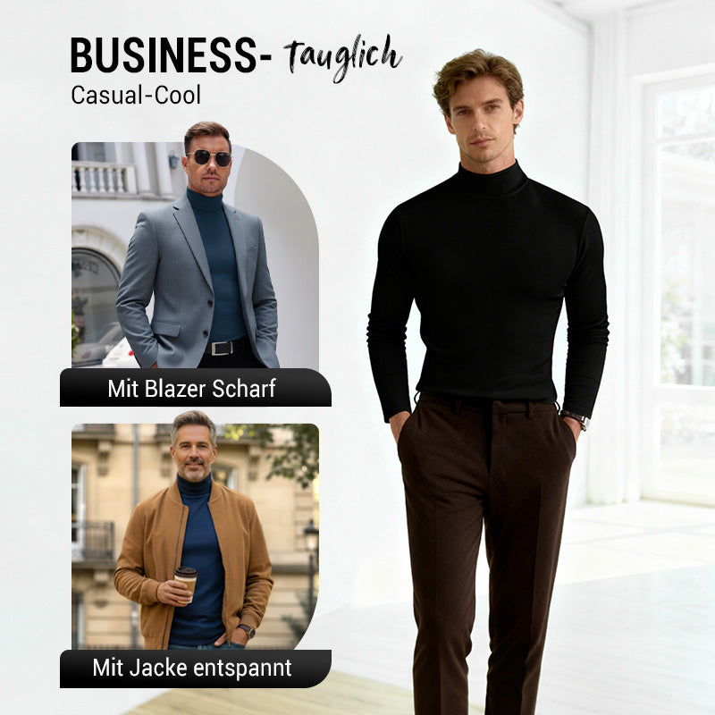 🔥Oferta especial Black Friday: ¡50 % de descuento!🔥Camiseta slim fit de manga larga para hombre con cuello alto.