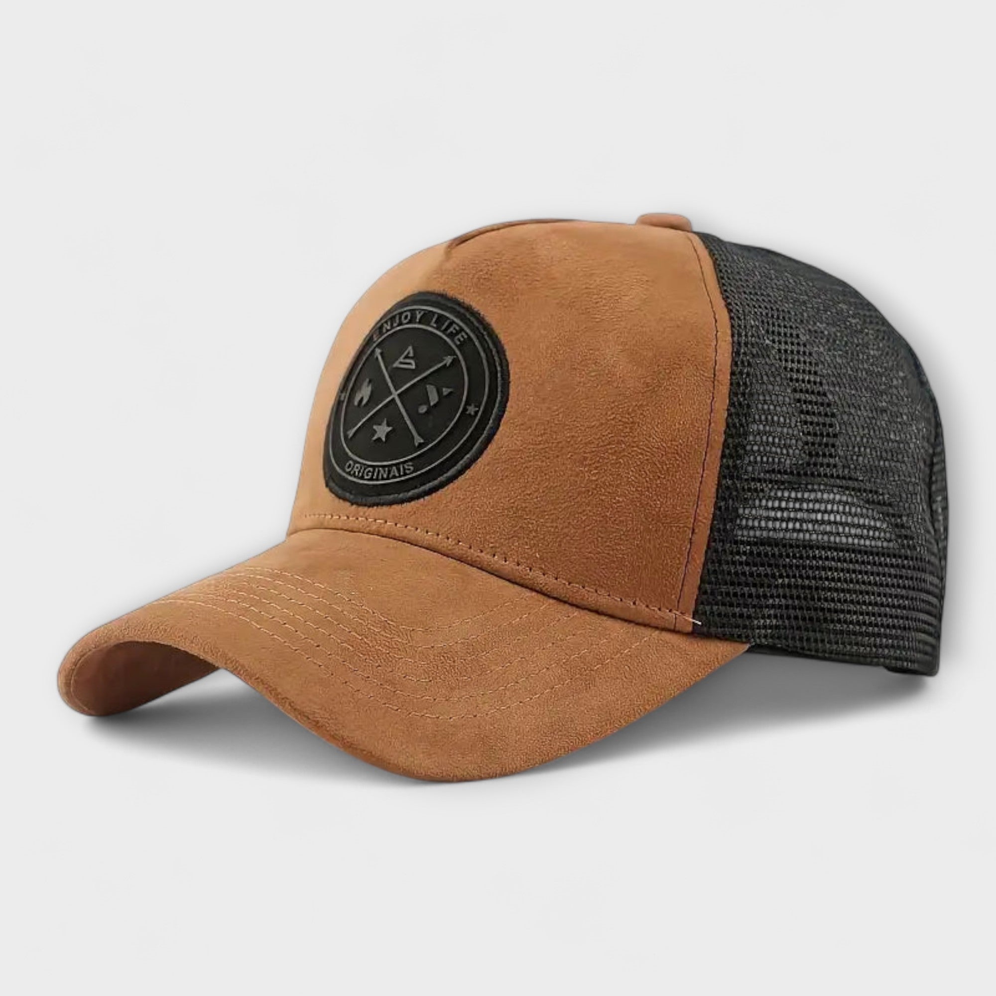 Gorra snapback de cuero