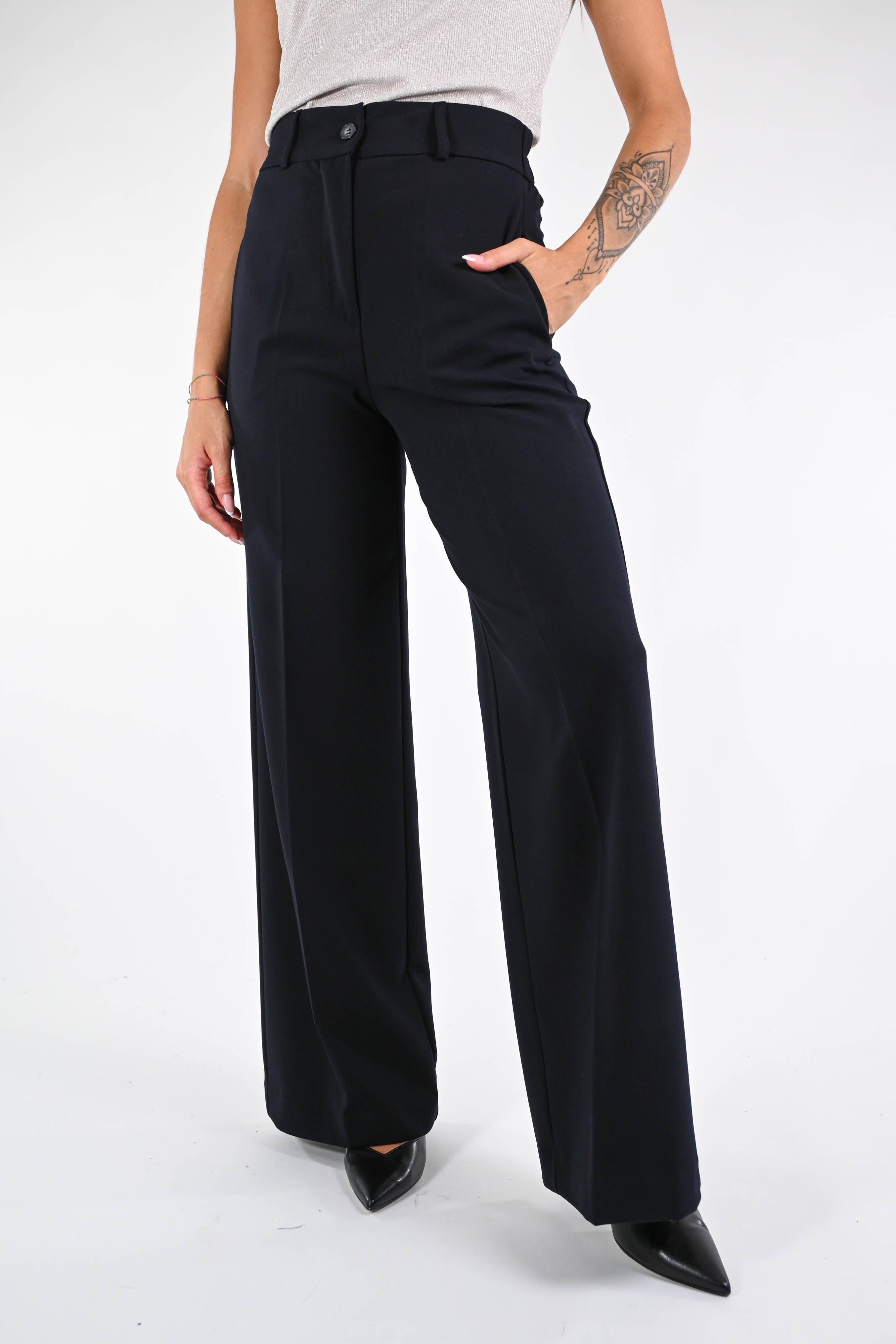 GOLD - PANTALÓN PALAZON EASY POLIVISCOSA - NEGRO