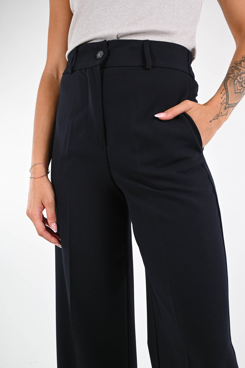 GOLD - PANTALÓN PALAZON EASY POLIVISCOSA - NEGRO