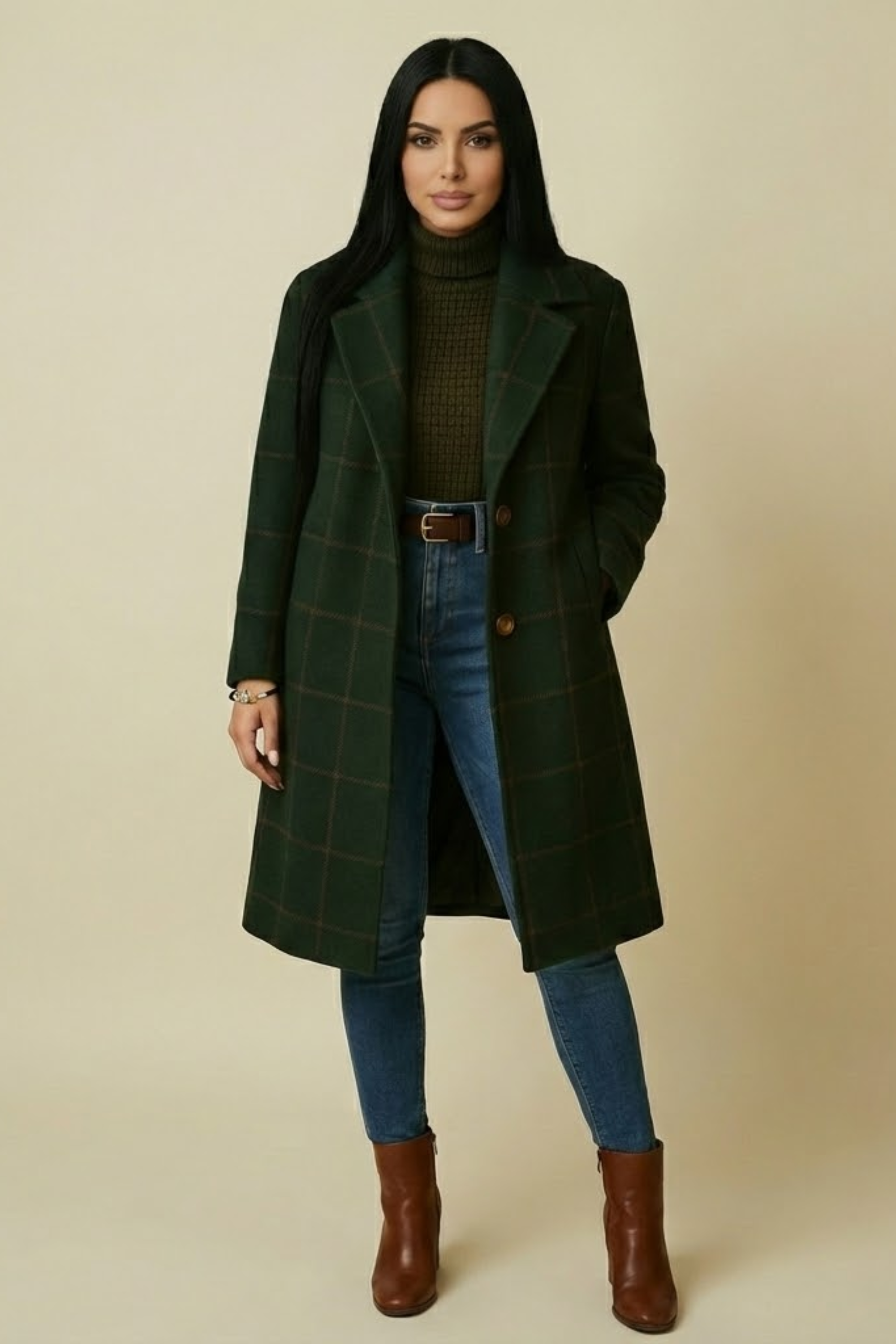 Luna | Abrigo clásico a cuadros