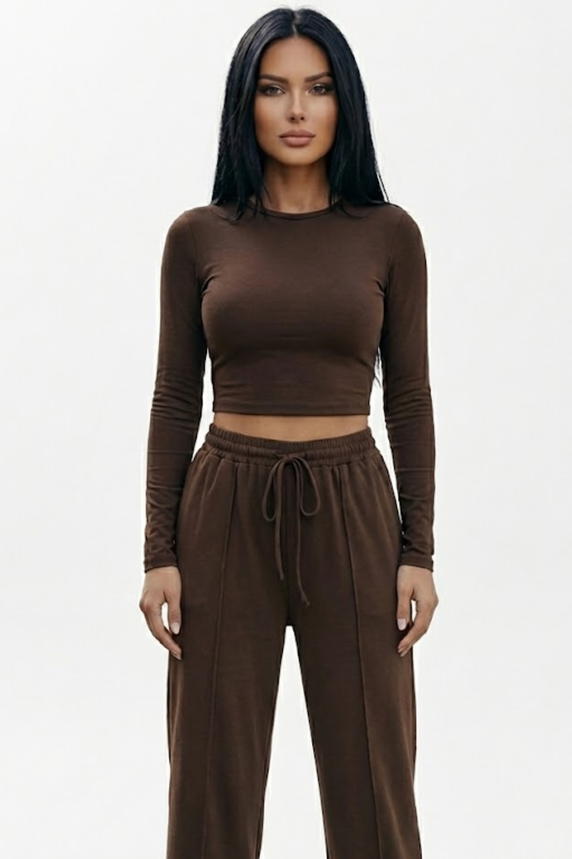 Celia Conjunto de 2 piezas con escote redondo