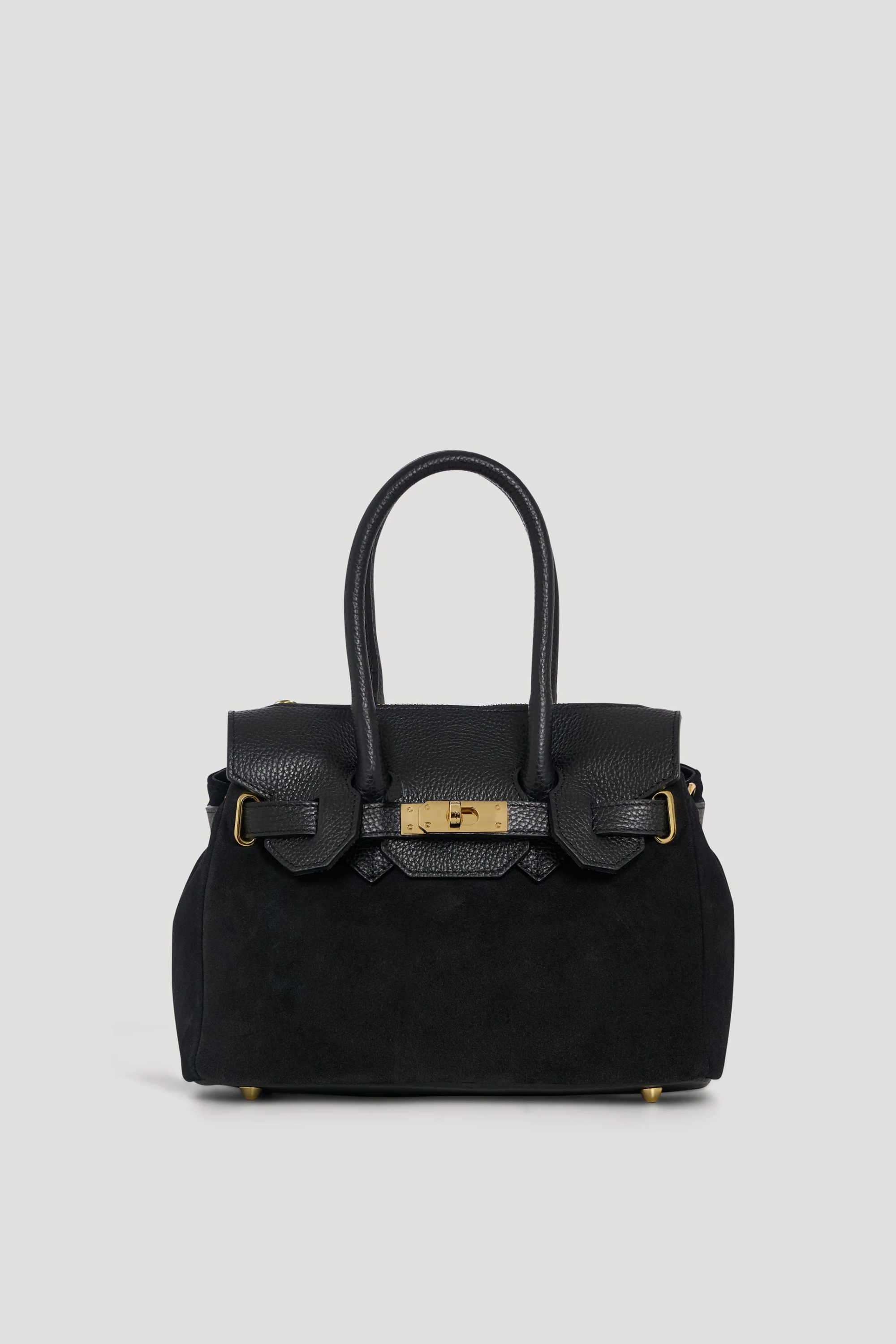 Bolso Elizabeth Micro en ante y piel negro