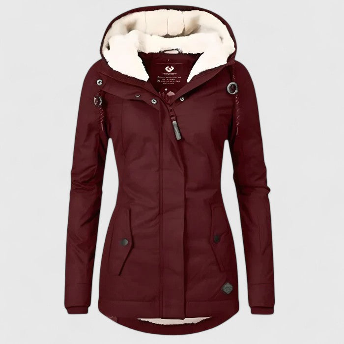 Chaqueta impermeable de invierno con capucha