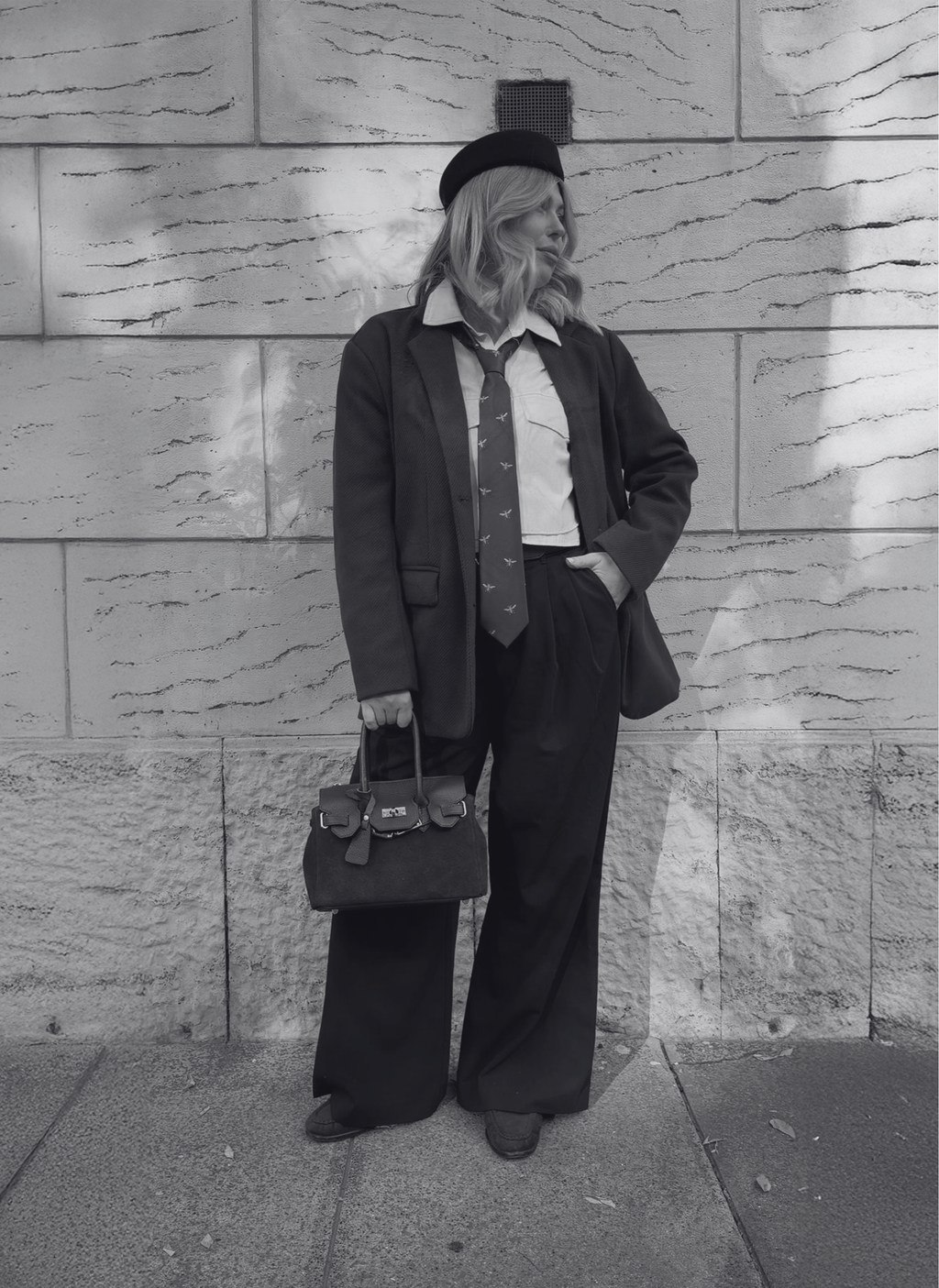 Bolso Elizabeth Micro en ante y piel negro