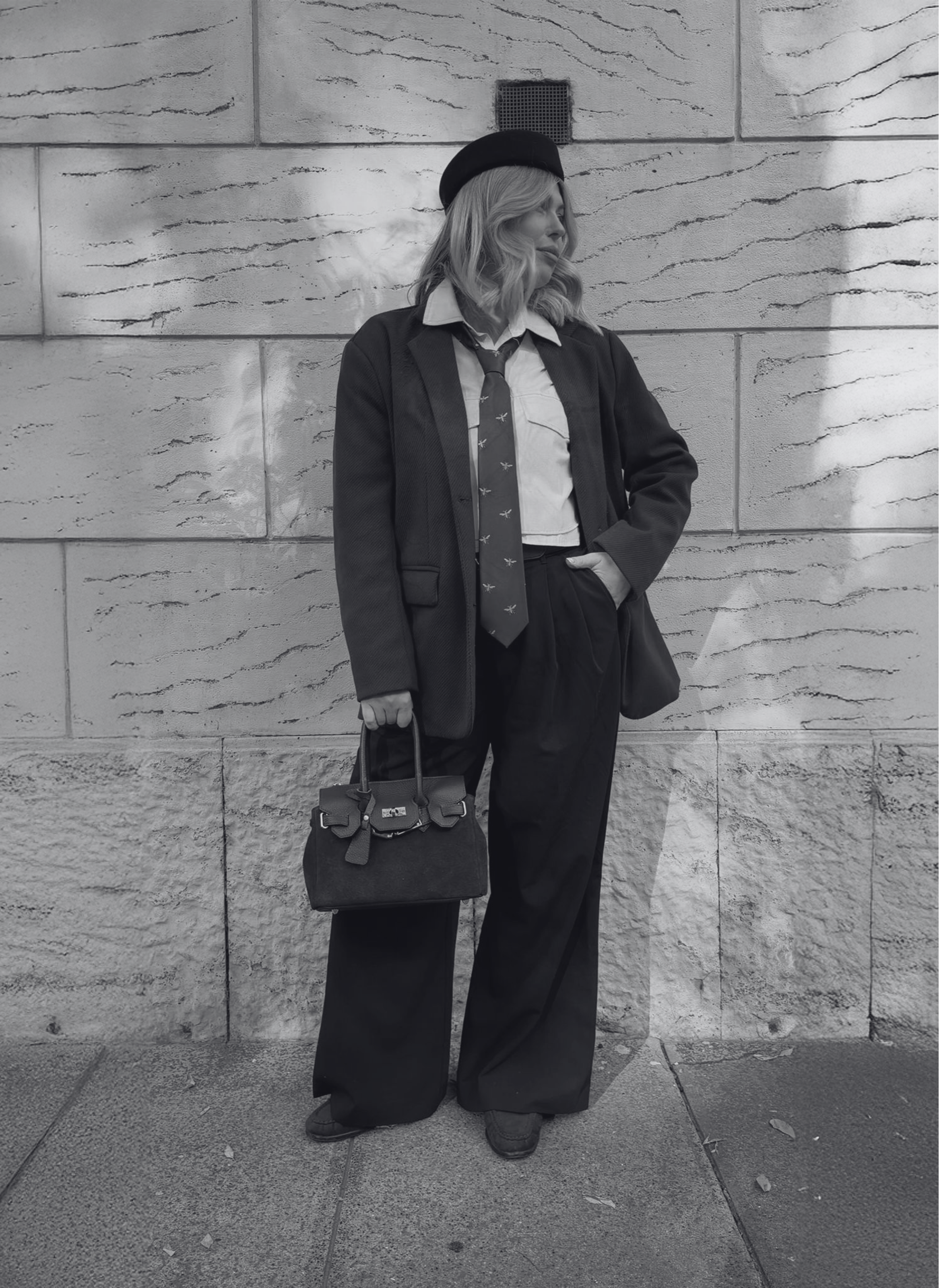 Bolso Elizabeth Micro en ante y piel negro