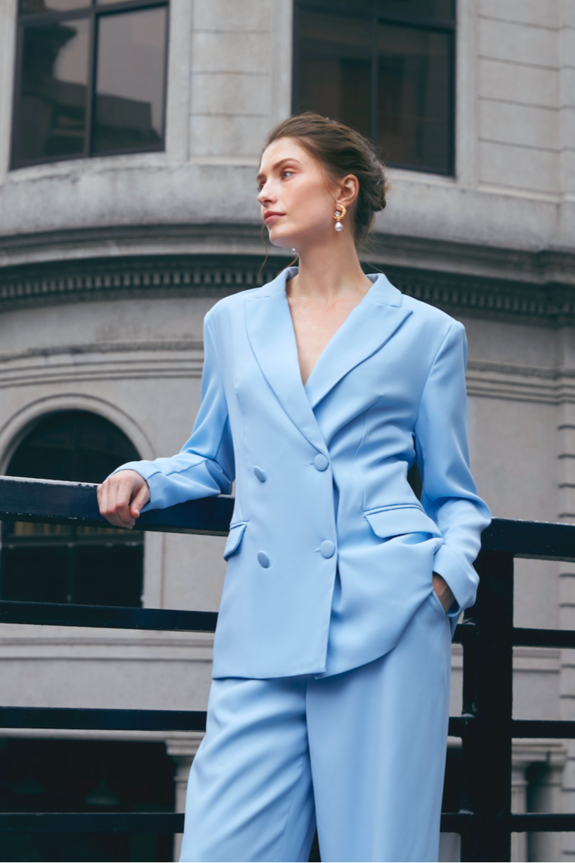 Julia Conjunto urbano de blazer y pantalones de corte regular