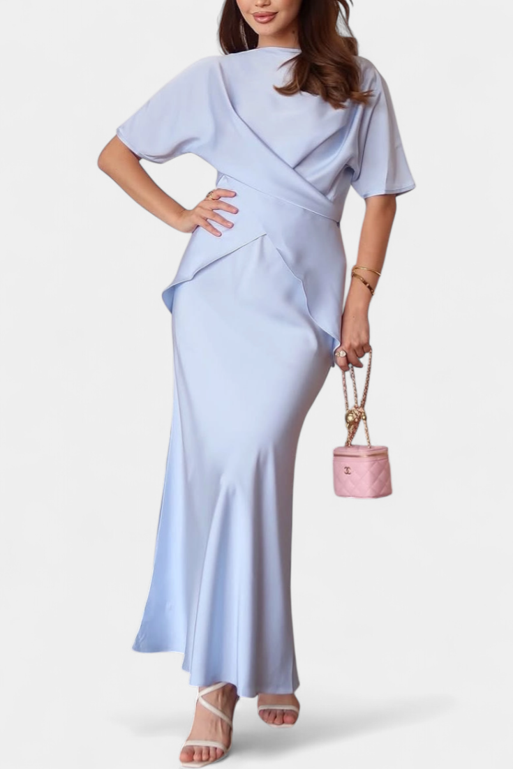 Lucia Milano Conjunto con top de tirantes cruzados y falda fluida