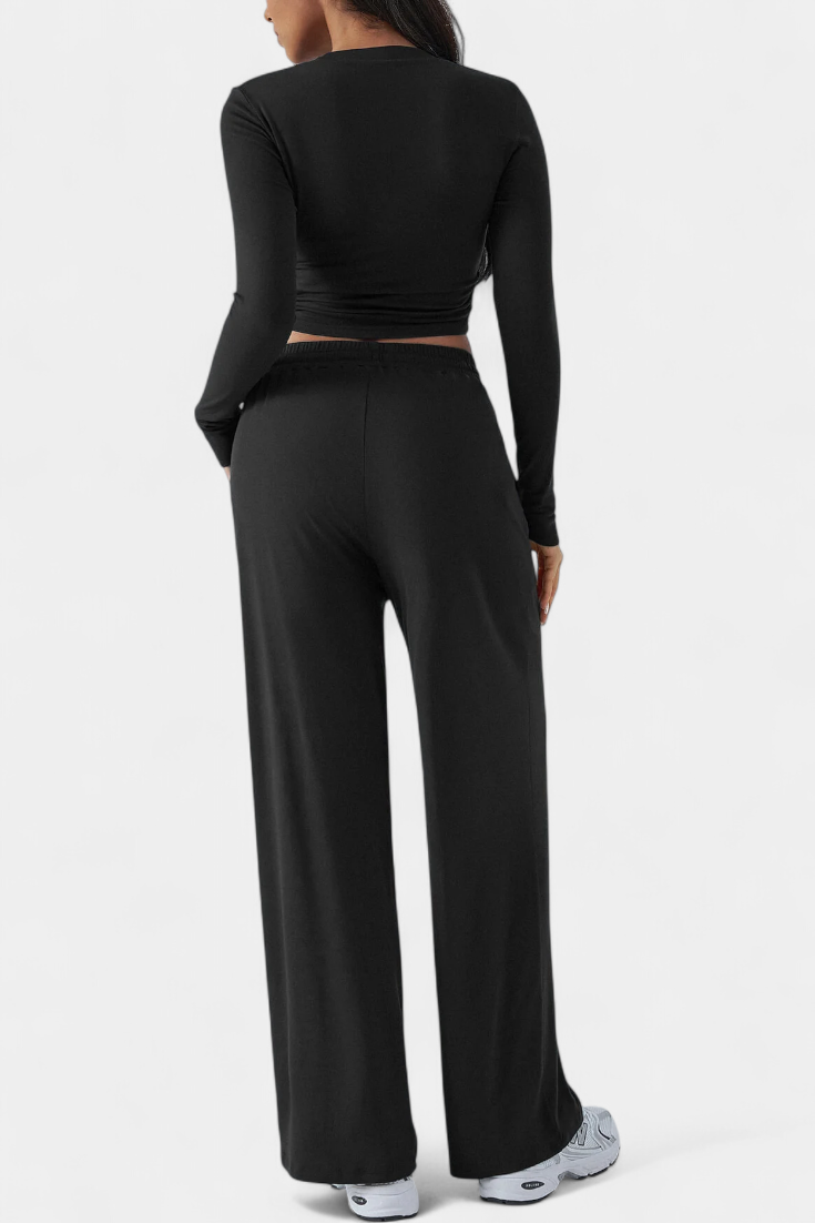 Celia Conjunto de 2 piezas con escote redondo